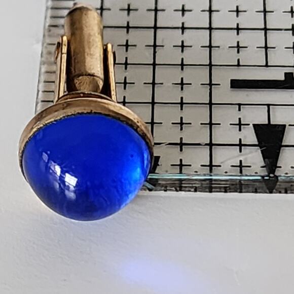 Vintage Correct D&B blue stone gold tone cufflinks - Picture 7 of 7